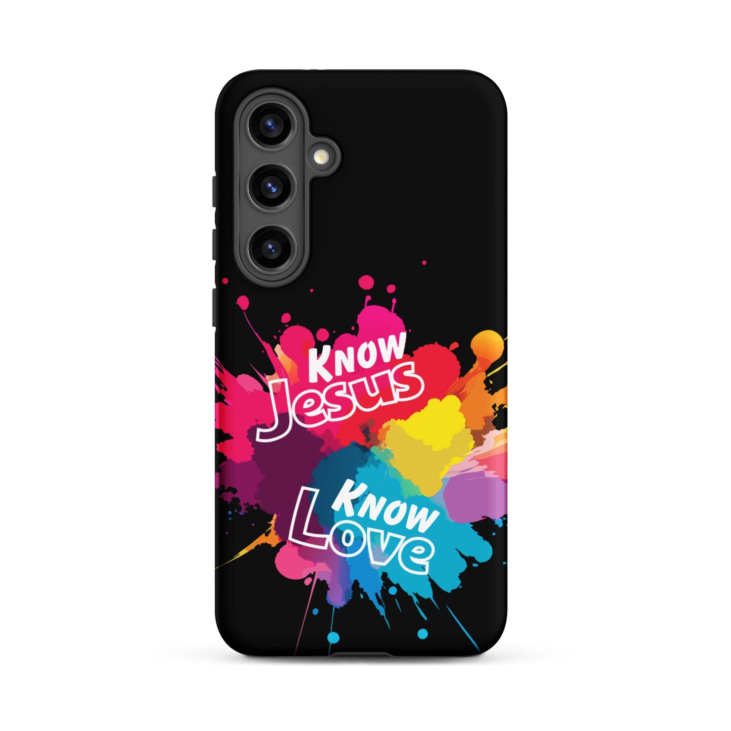 Know Jesus Tough Case for Samsung® cell phone-Matte-Samsung Galaxy S24 Plus-Perfect Love Designs