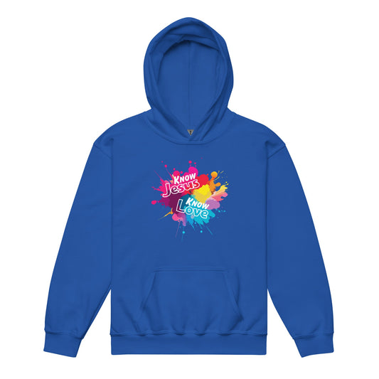 Know Jesus Know Love Youth Hoodie-Royal blue-Perfect Love Designs