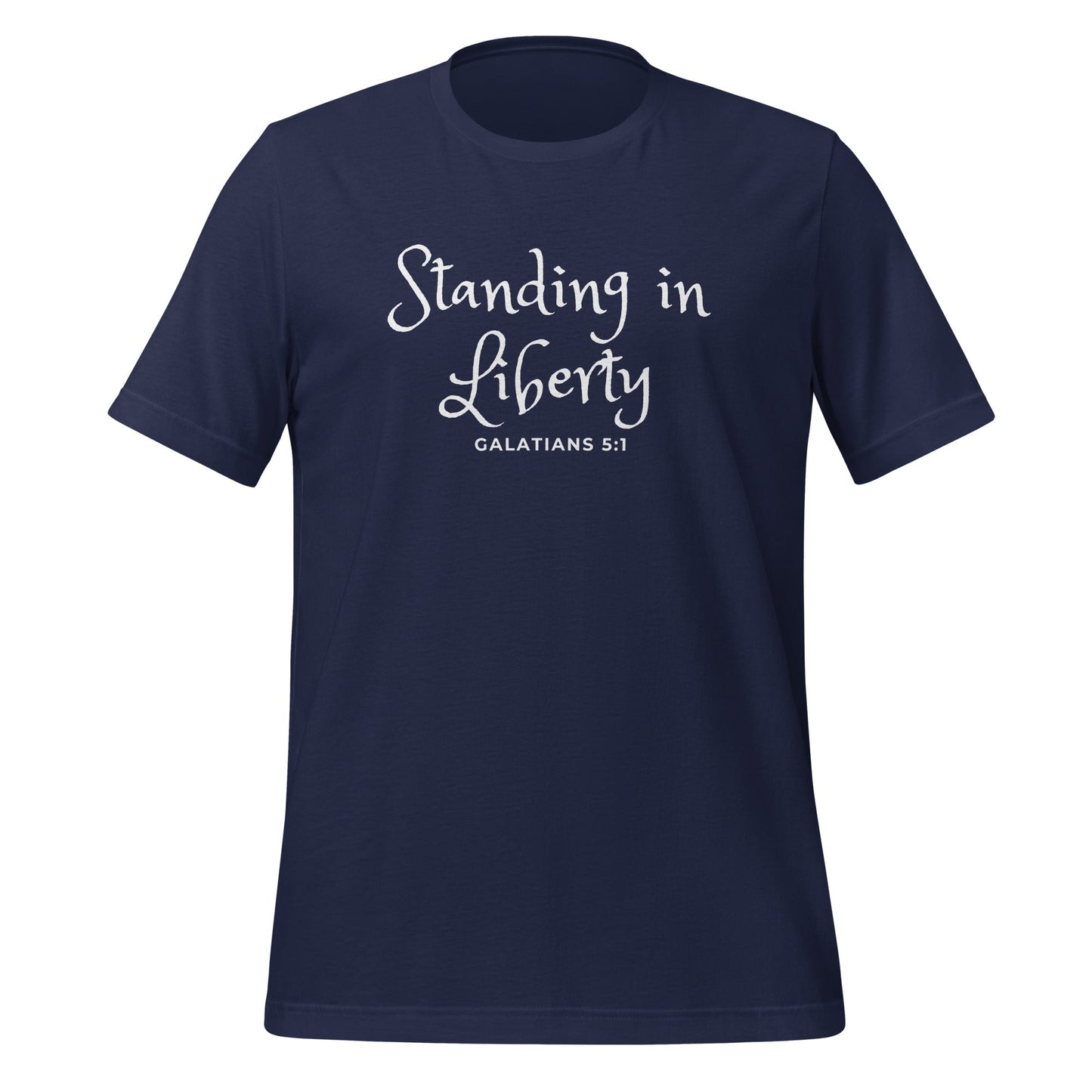 Navy Standing in Liberty T-Shirt (Made in the USA)-Perfect Love Designs