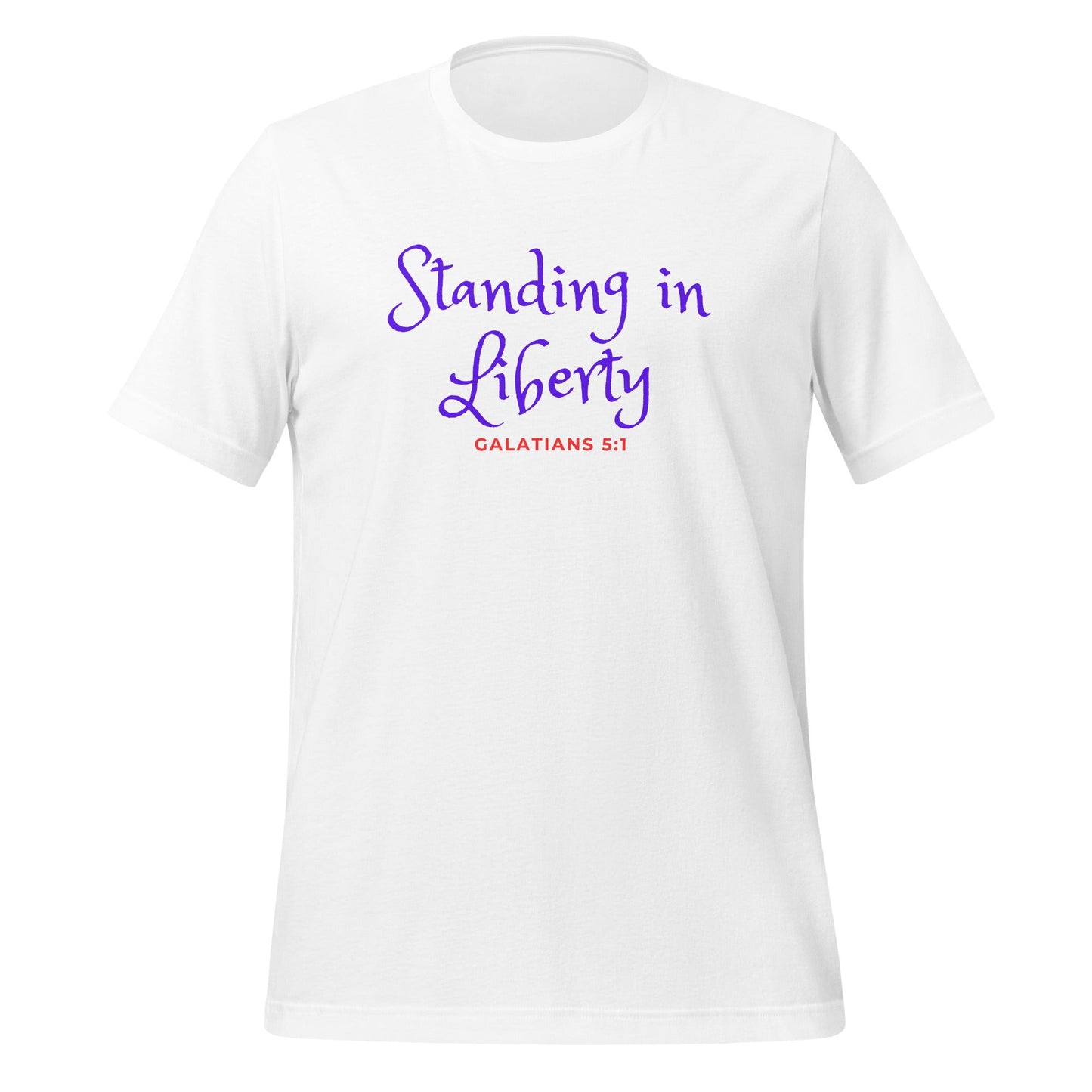 White Standing in Liberty T-Shirt (Made in the USA)-Perfect Love Designs