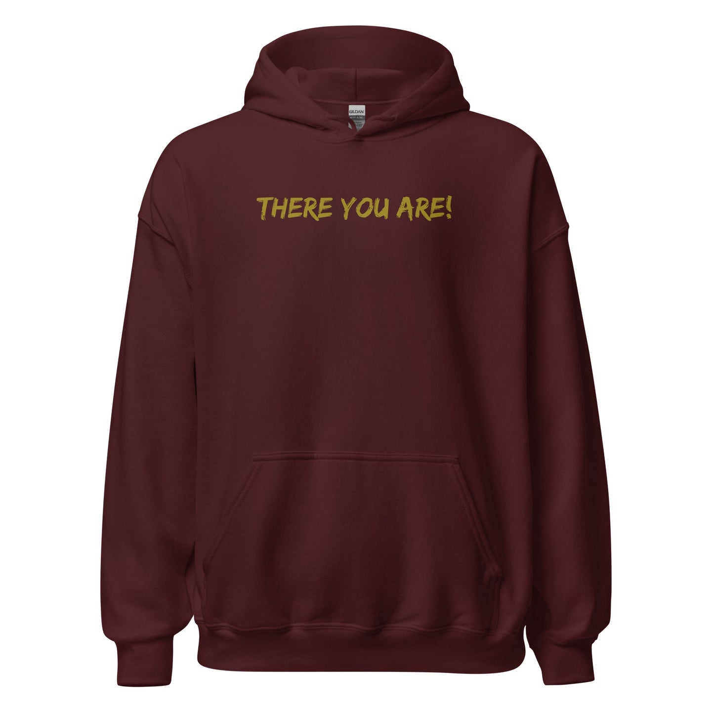 Lost Sheep Hoodie-Maroon-front with There You Are! printed text-Perfect Love Designs