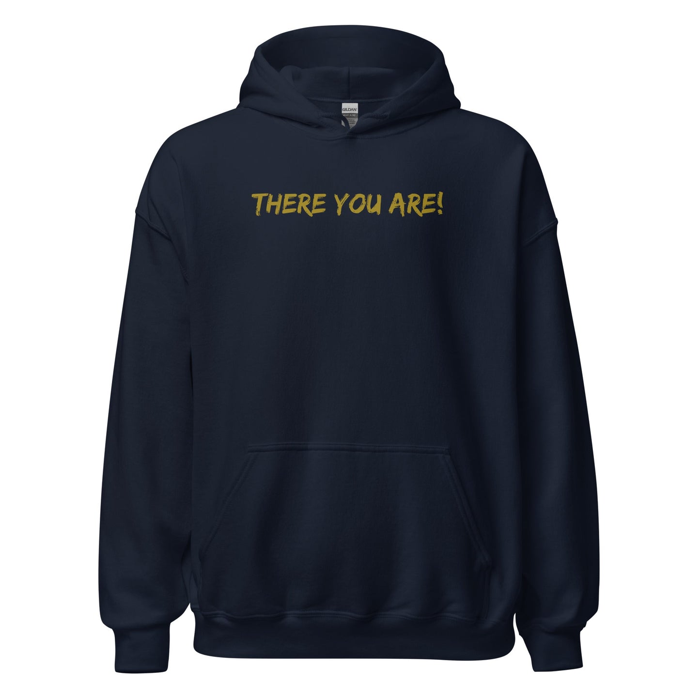 Lost Sheep Hoodie-Navy-front with There You Are! printed text-Perfect Love Designs