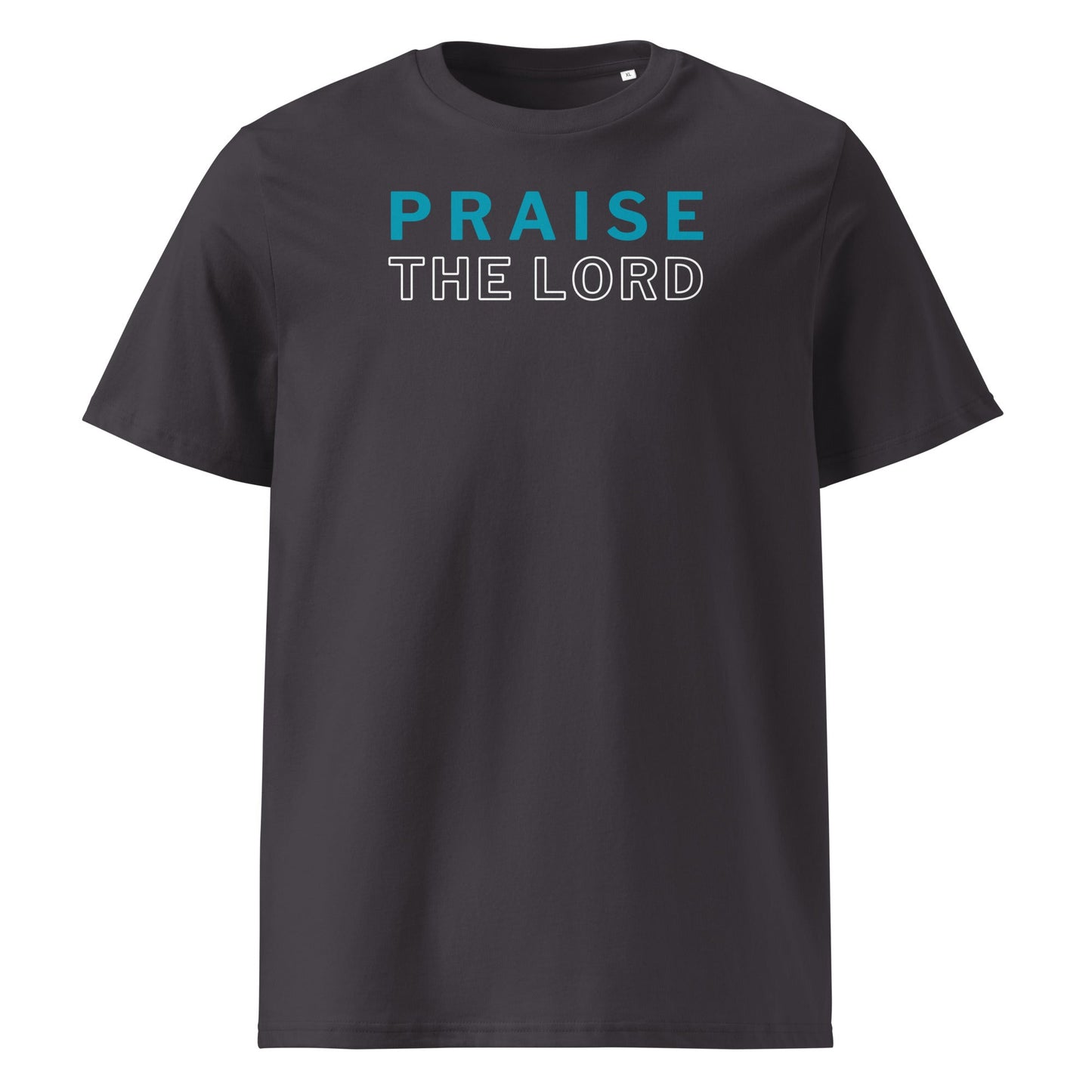 Praise the Lord 100% Organic Cotton T-Shirt-Anthracite-S-Perfect Love Designs