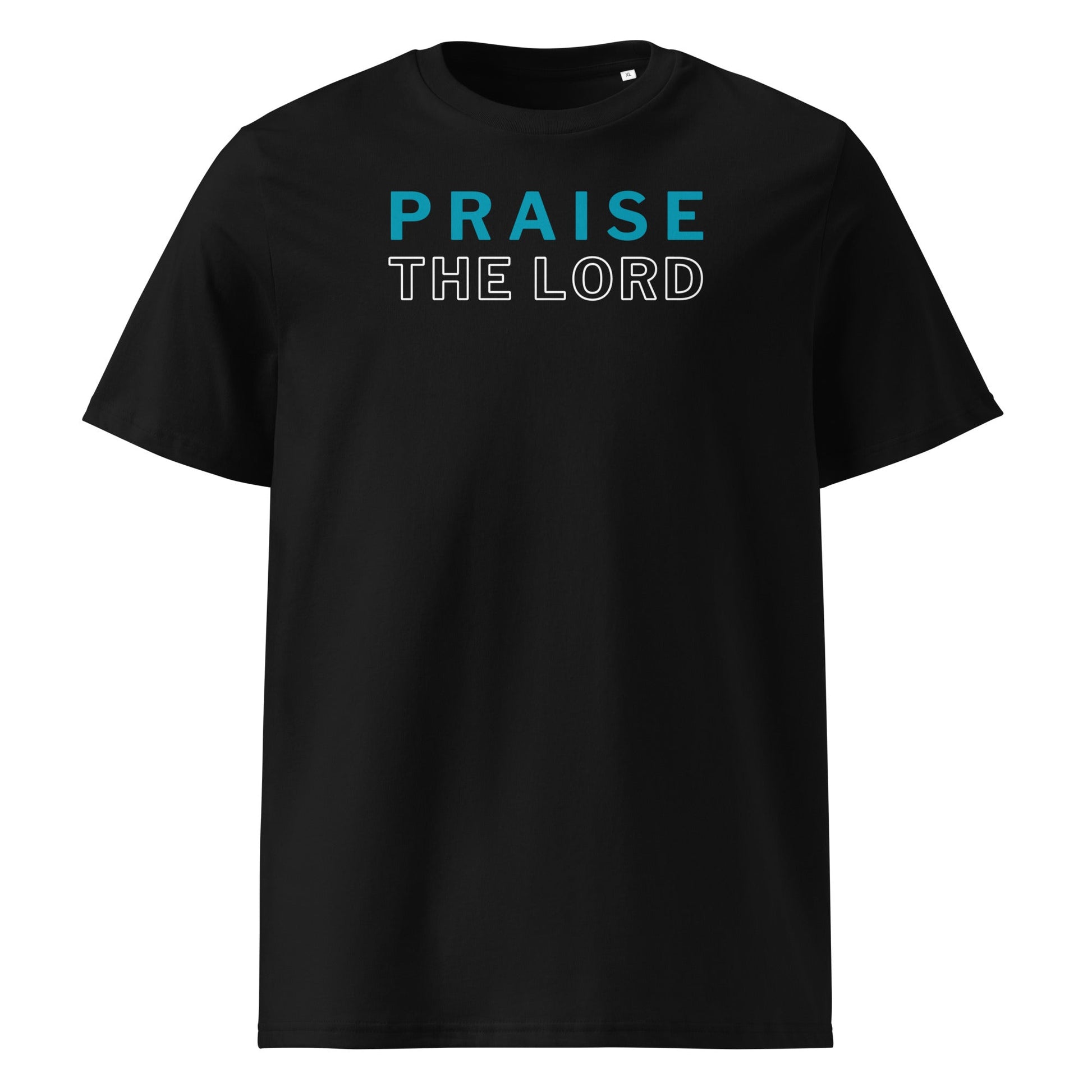 Praise the Lord 100% Organic Cotton T-Shirt-Black-S-Perfect Love Designs