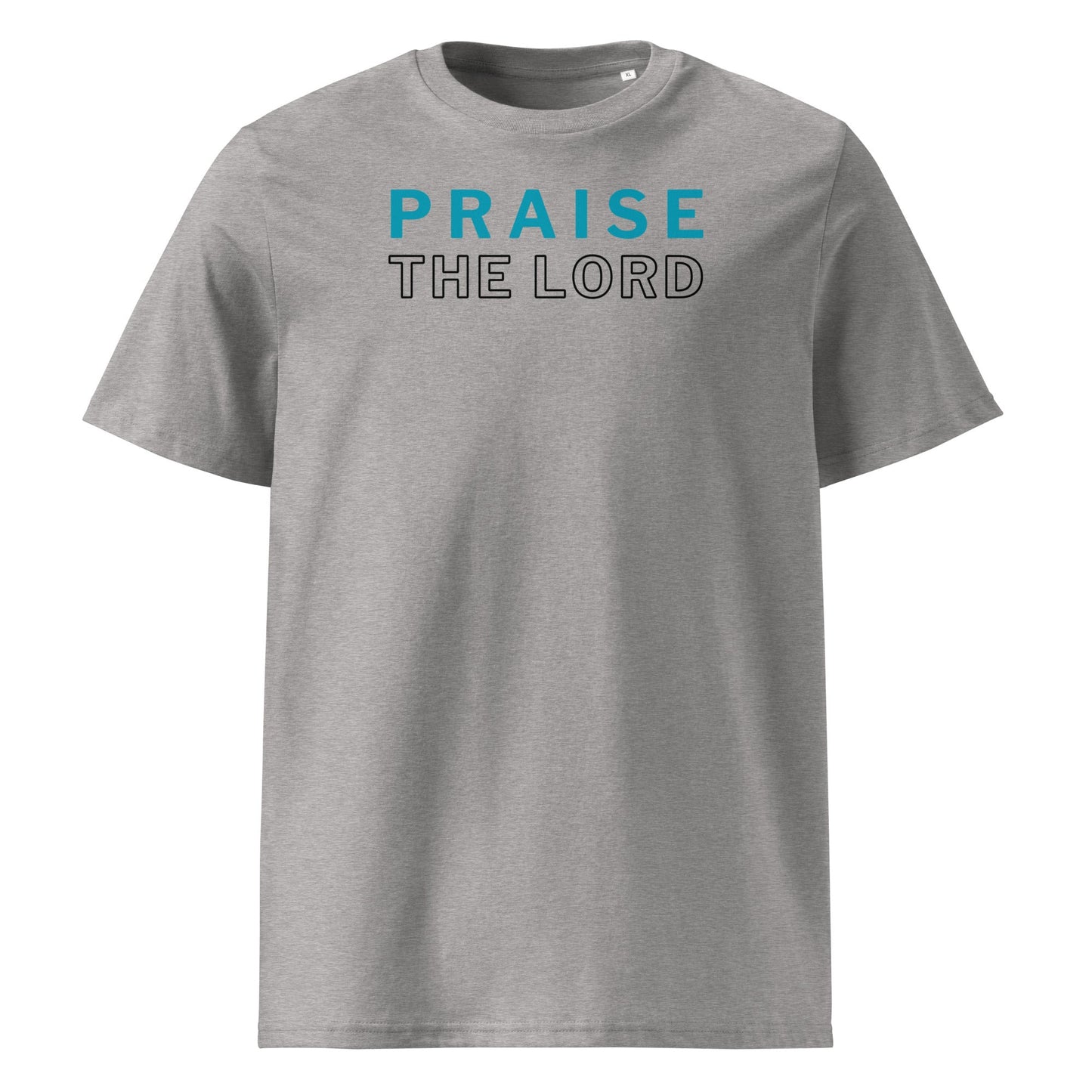 Praise the Lord 100% Organic Cotton T-Shirt-Heather Grey-S-Perfect Love Designs