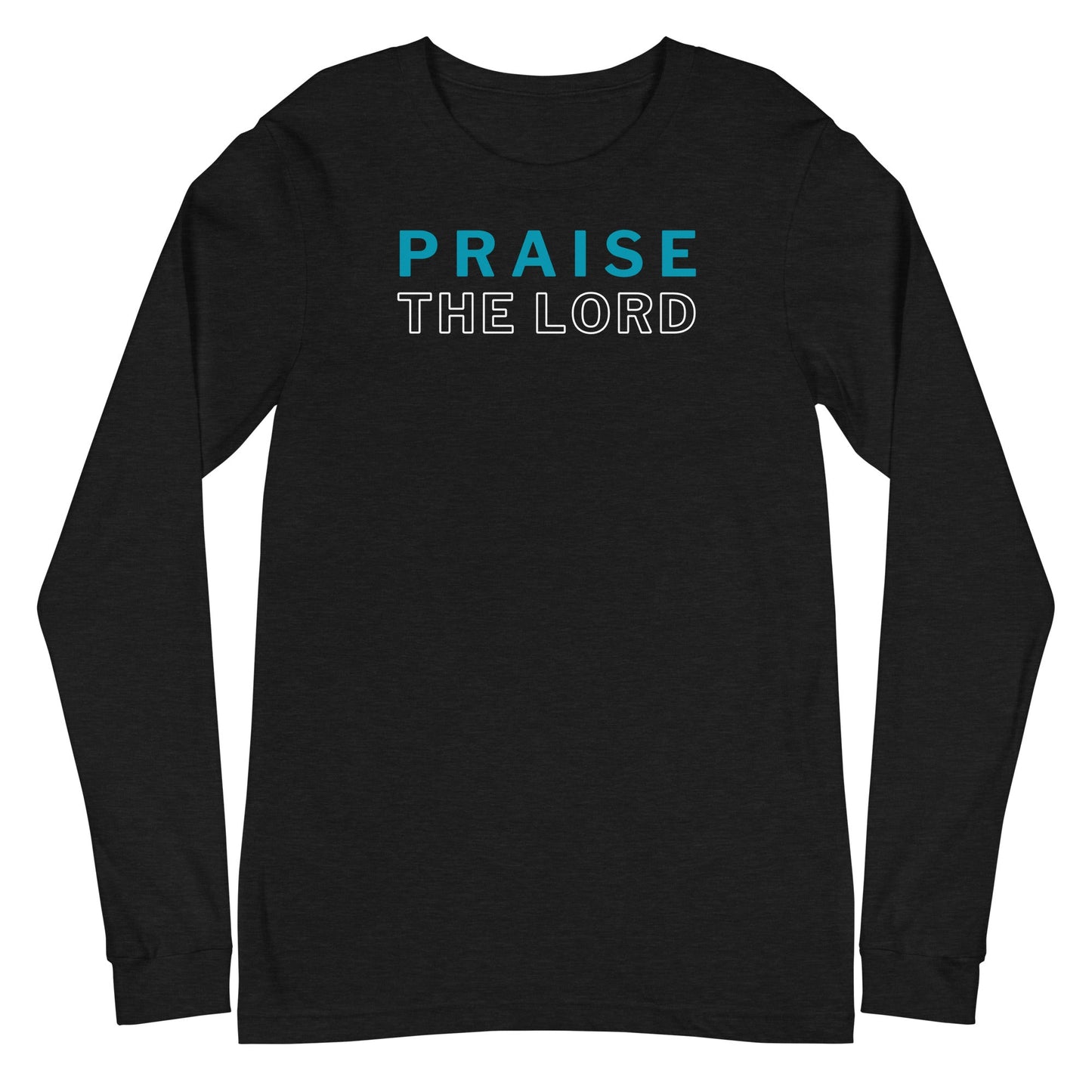 Praise the Lord Long Sleeve-Black Heather-XS-Perfect Love Designs