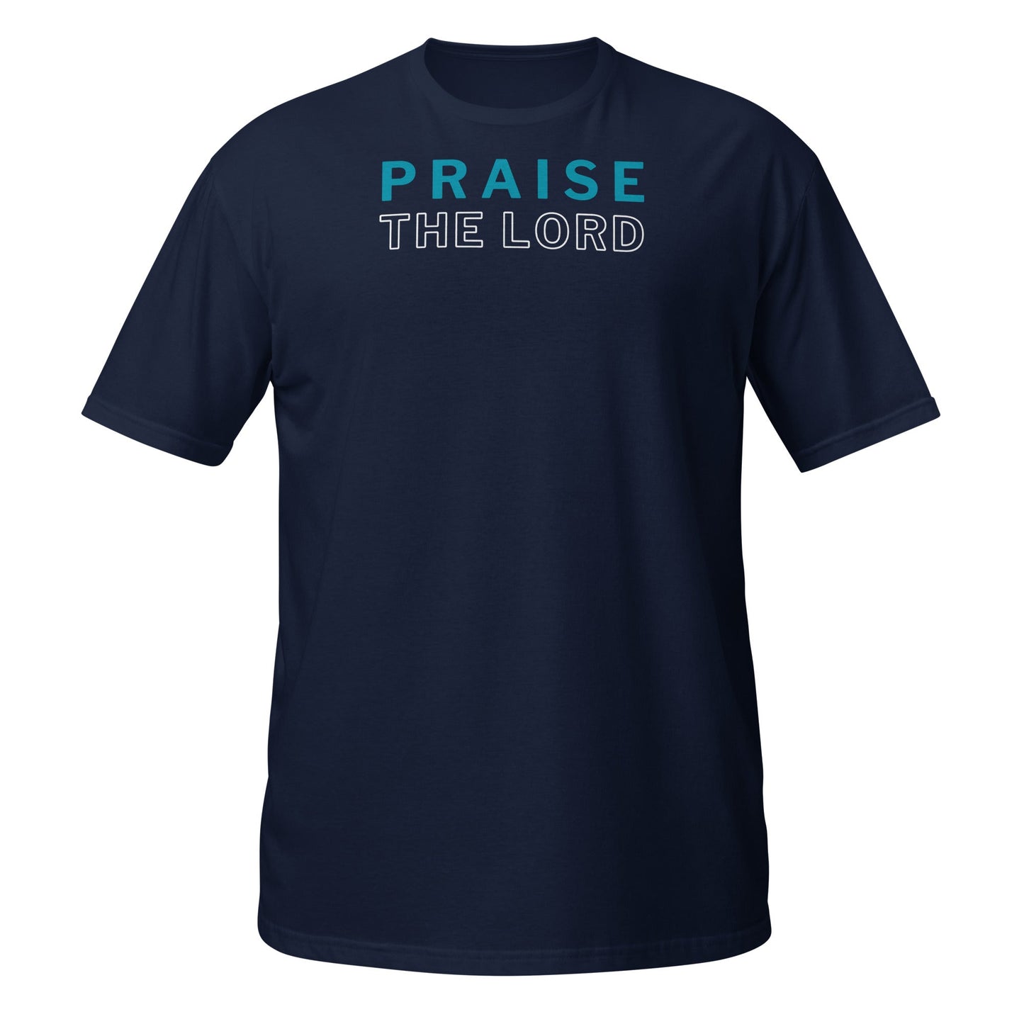 Praise the Lord T-Shirt-Navy-front-Perfect Love Designs