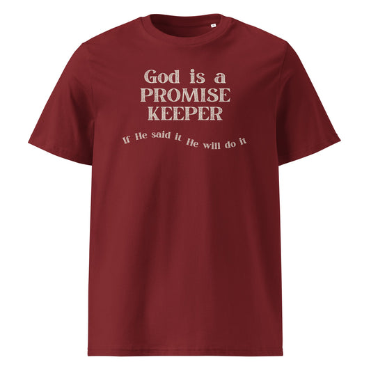 Promise Keeper 100% Organic Cotton T-Shirt-Burgundy-S-Perfect Love Designs