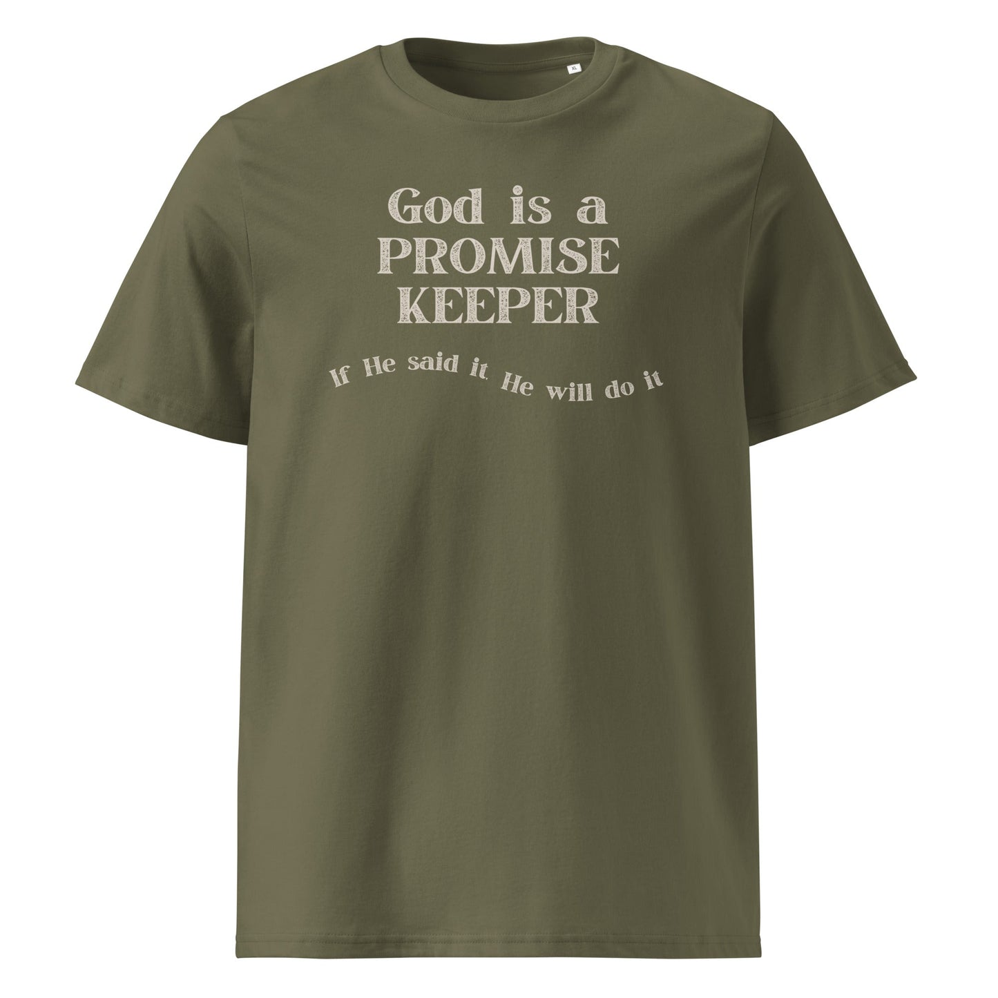 Promise Keeper 100% Organic Cotton T-Shirt-Khaki-S-Perfect Love Designs