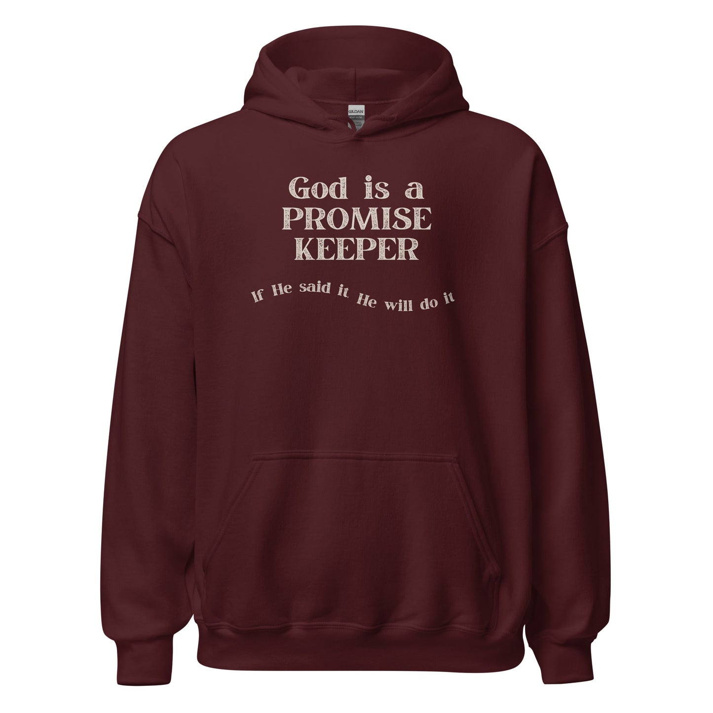 Promise Keeper Hoodie-Maroon-S-Perfect Love Designs