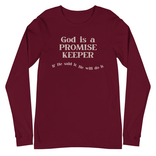Promise Keeper Long Sleeve-Maroon-XS-Perfect Love Designs
