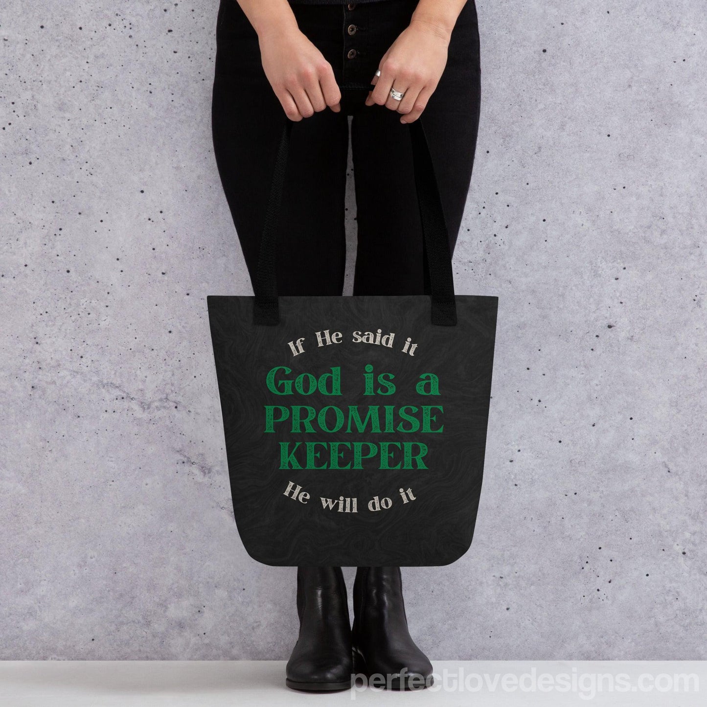 Promise Keeper Tote Bag-Perfect Love Designs