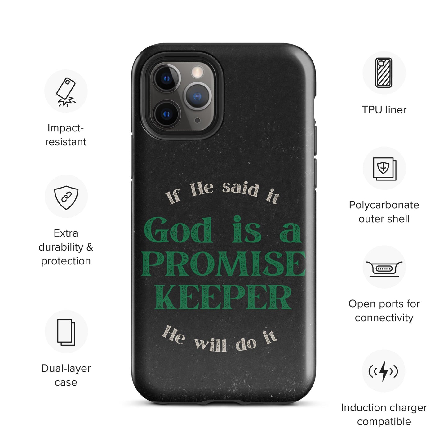 Promise Keeper Tough Case for iPhone®-Glossy-iPhone 11 Pro-Perfect Love Designs