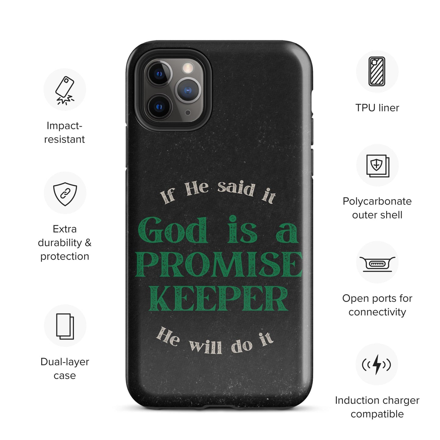 Promise Keeper Tough Case for iPhone®-Glossy-iPhone 11 Pro Max-Perfect Love Designs