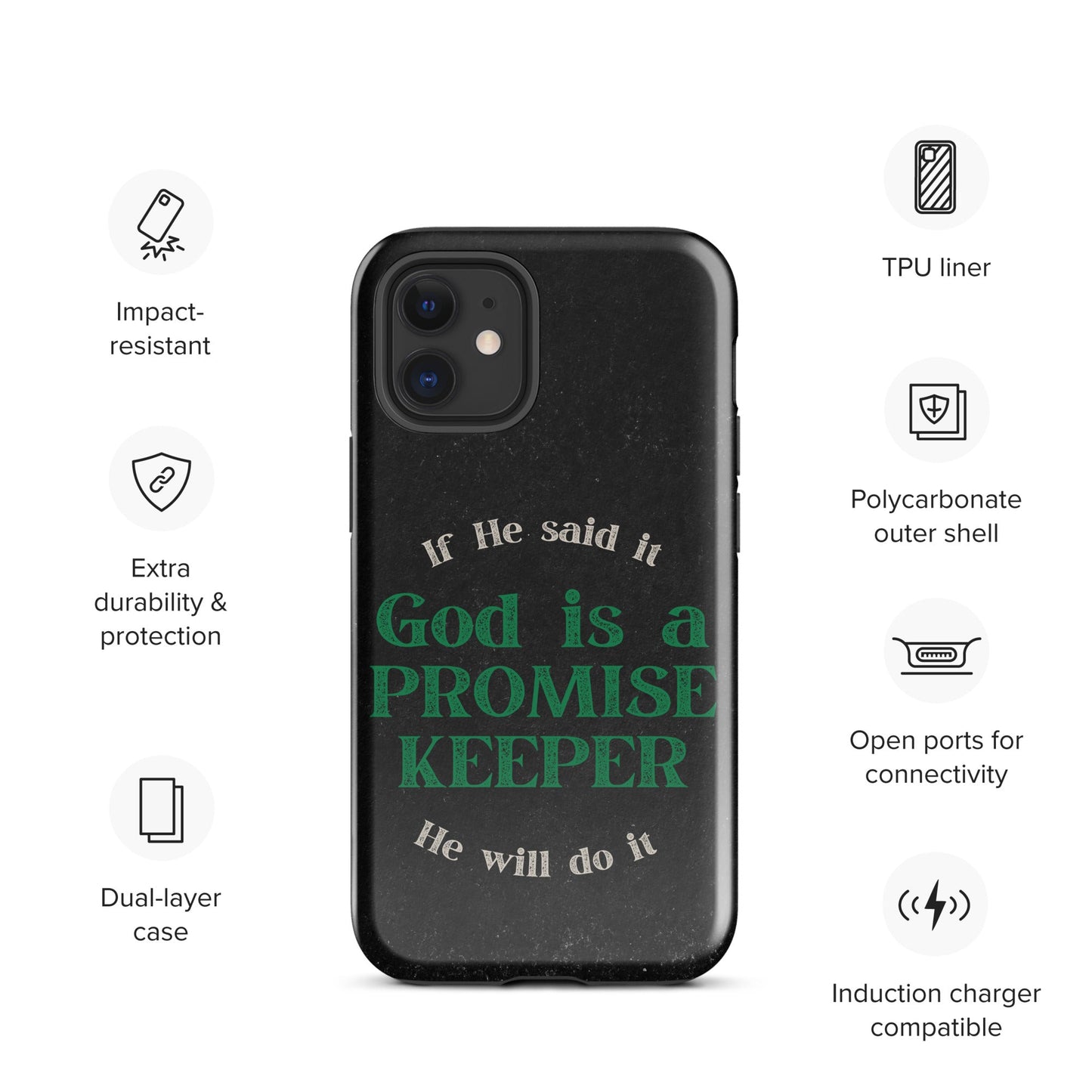 Promise Keeper Tough Case for iPhone®-Glossy-iPhone 12 mini-Perfect Love Designs