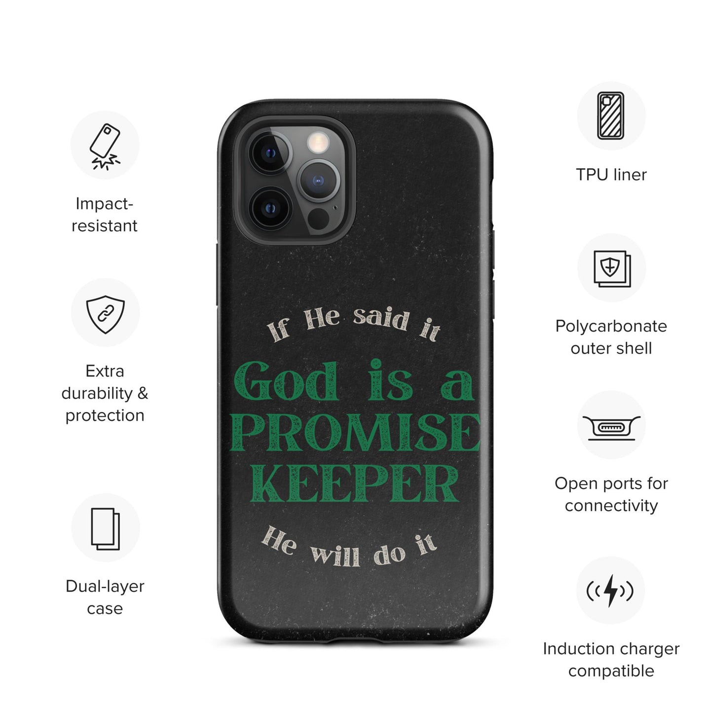 Promise Keeper Tough Case for iPhone®-Glossy-iPhone 12 Pro-Perfect Love Designs