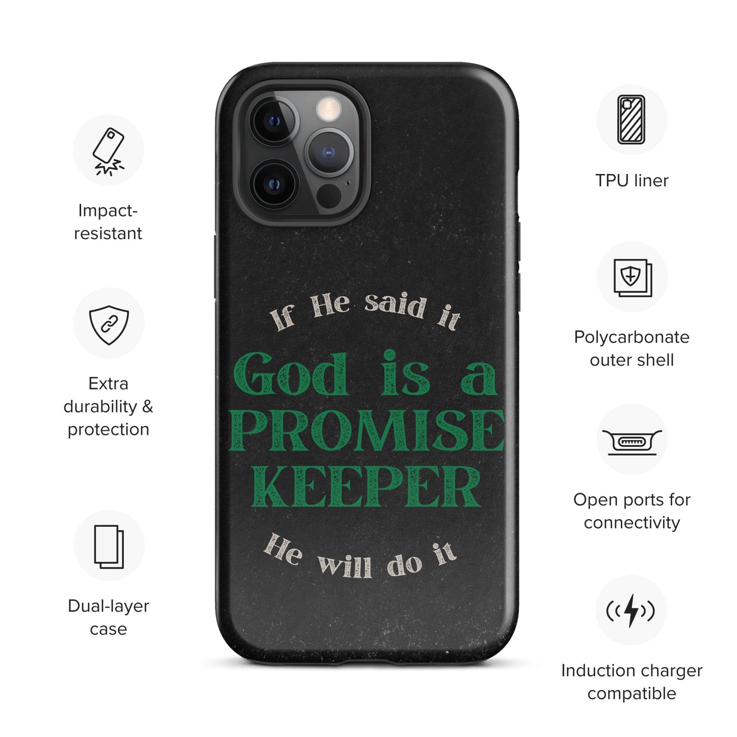 Promise Keeper Tough Case for iPhone®-Glossy-iPhone 12 Pro Max-Perfect Love Designs