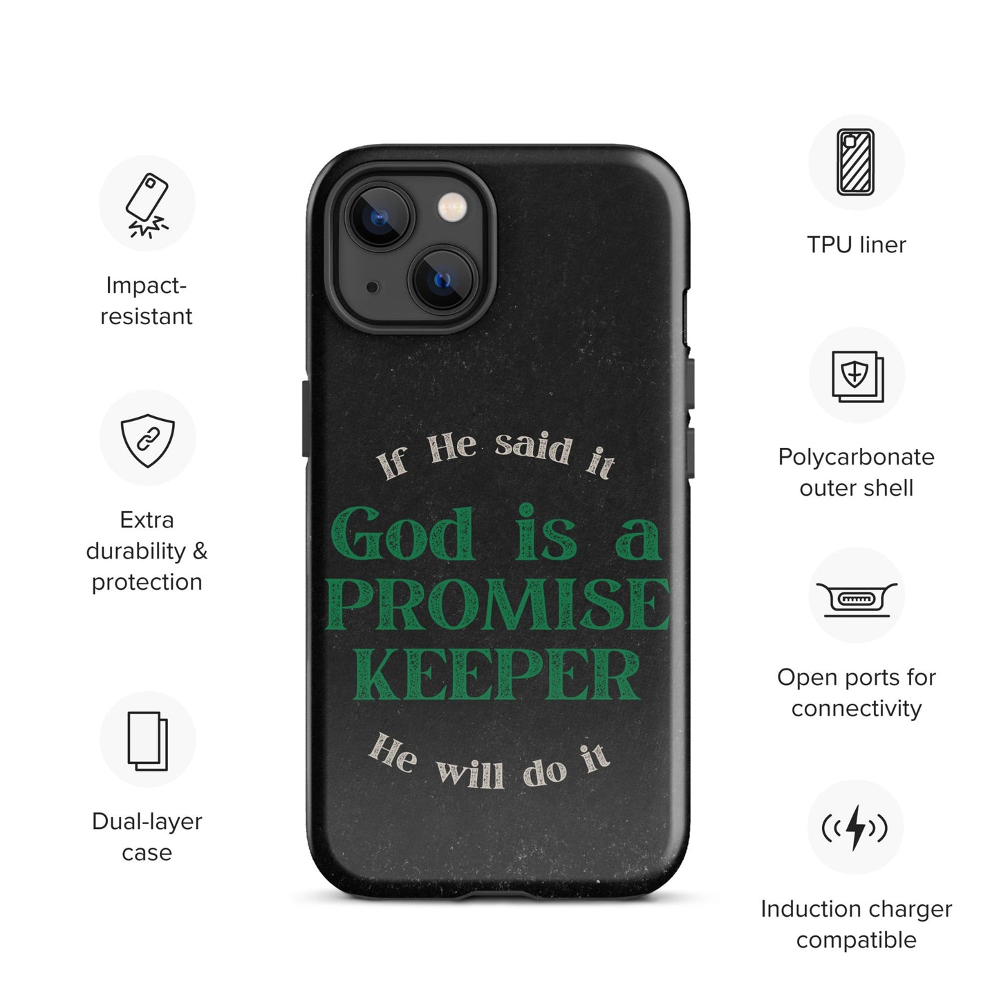 Promise Keeper Tough Case for iPhone®-Glossy-iPhone 13-Perfect Love Designs