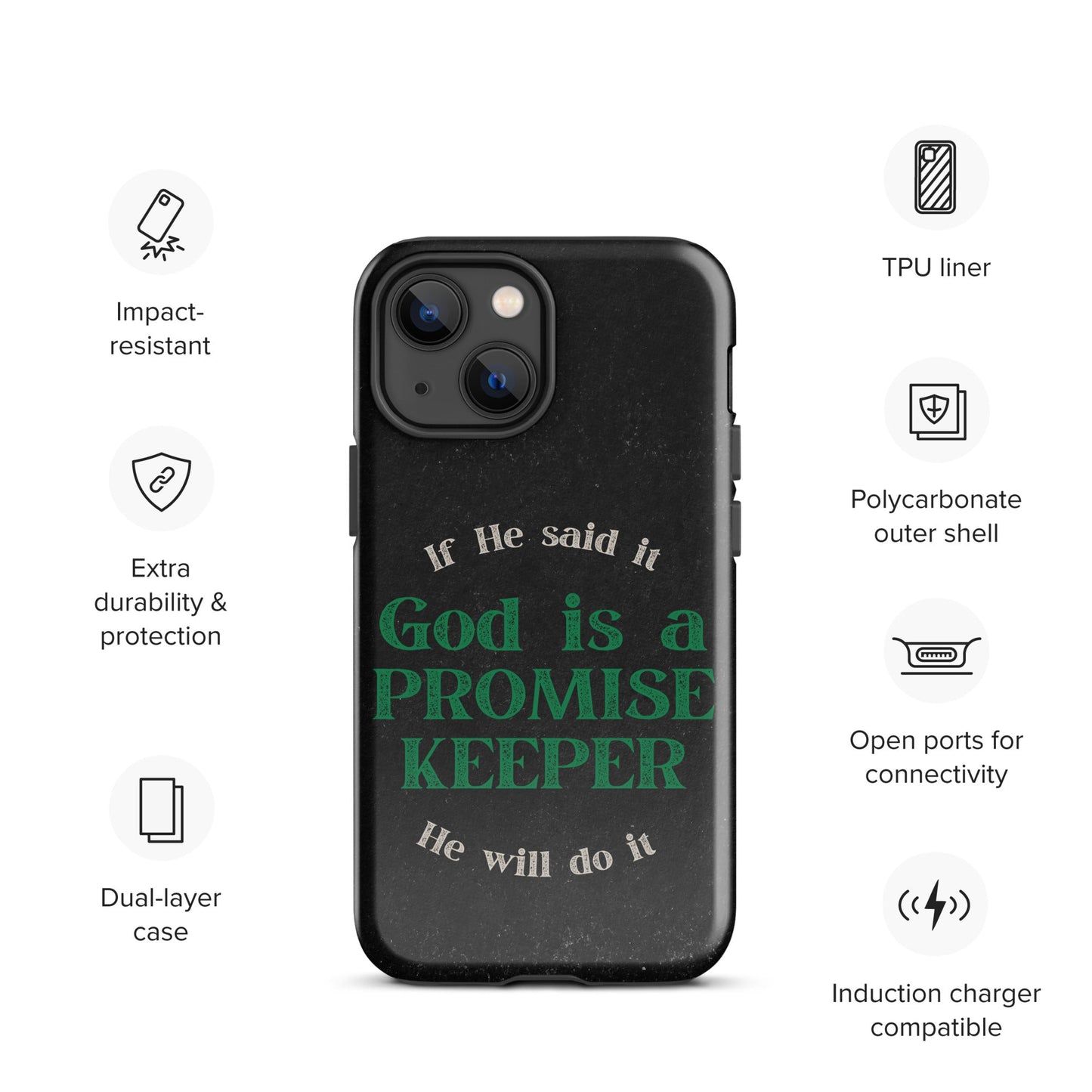 Promise Keeper Tough Case for iPhone®-Glossy-iPhone 13 mini-Perfect Love Designs