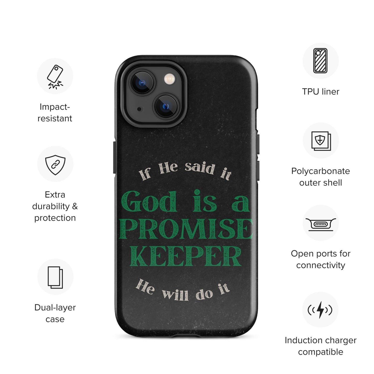 Promise Keeper Tough Case for iPhone®-Glossy-iPhone 14-Perfect Love Designs