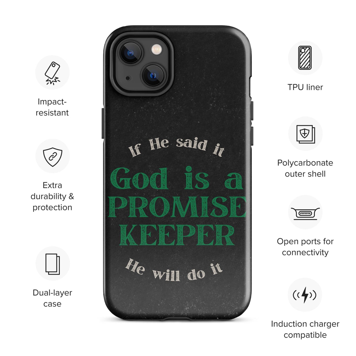 Promise Keeper Tough Case for iPhone®-Glossy-iPhone 14 Plus-Perfect Love Designs