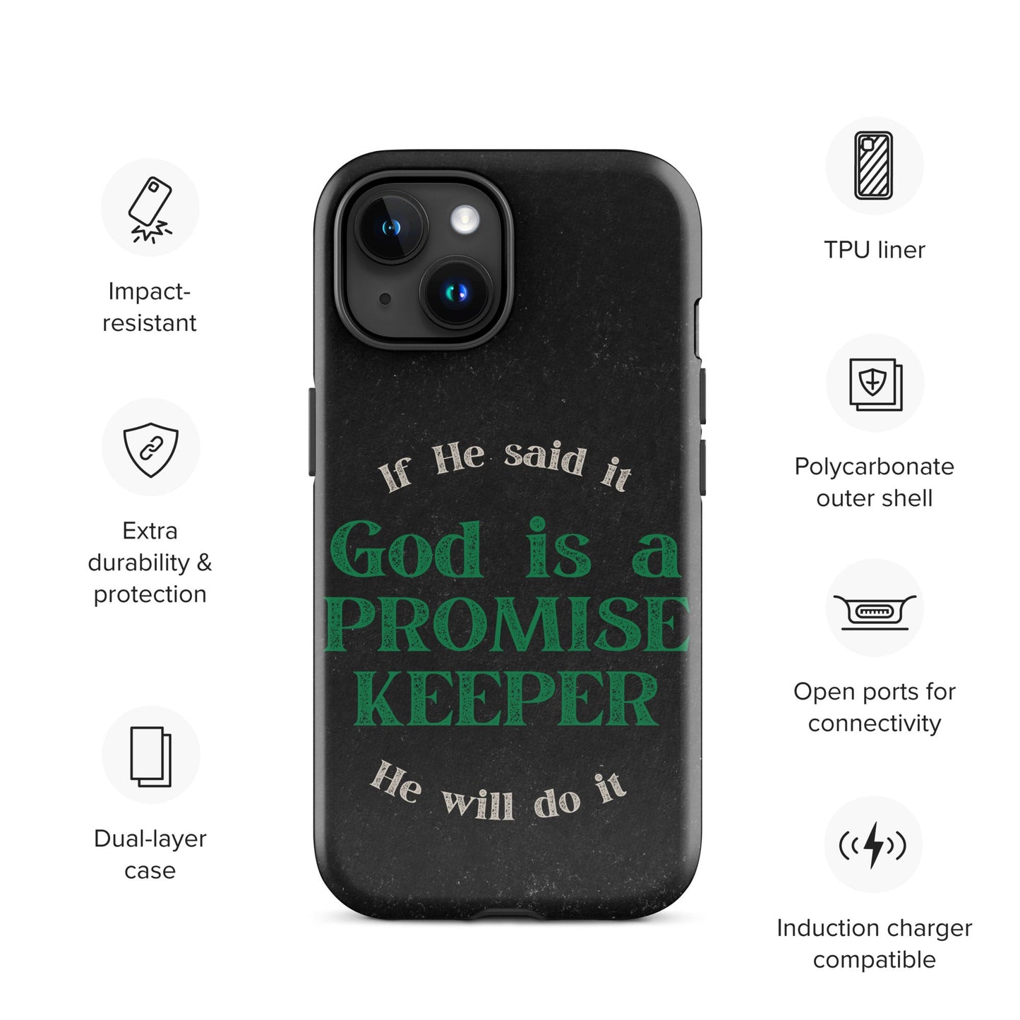 Promise Keeper Tough Case for iPhone®-Glossy-iPhone 15-Perfect Love Designs