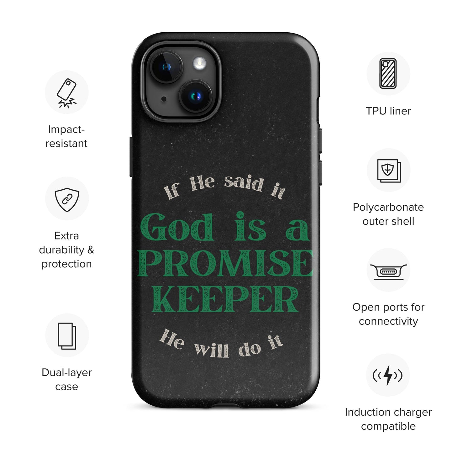 Promise Keeper Tough Case for iPhone®-Glossy-iPhone 15 Plus-Perfect Love Designs