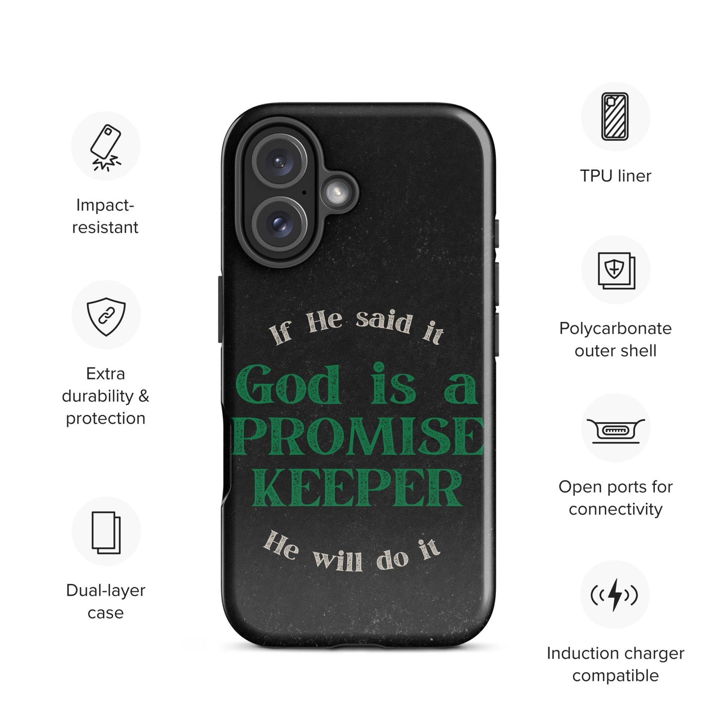 Promise Keeper Tough Case for iPhone®-Glossy-iPhone 16-Perfect Love Designs