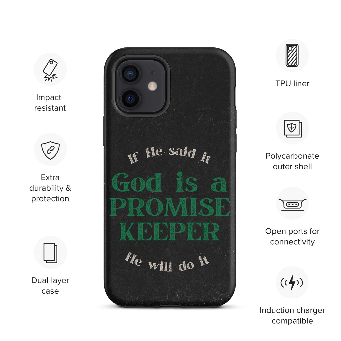 Promise Keeper Tough Case for iPhone®-Matte-iPhone 12-Perfect Love Designs