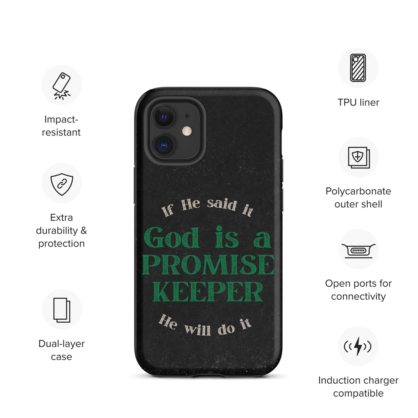 Promise Keeper Tough Case for iPhone®-Matte-iPhone 12 mini-Perfect Love Designs