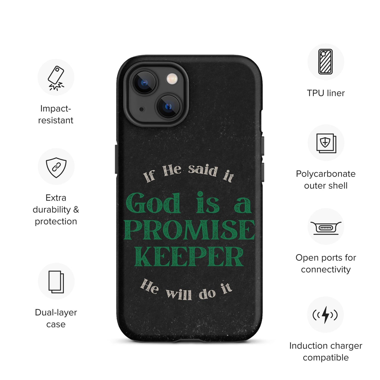 Promise Keeper Tough Case for iPhone®-Matte-iPhone 13-Perfect Love Designs