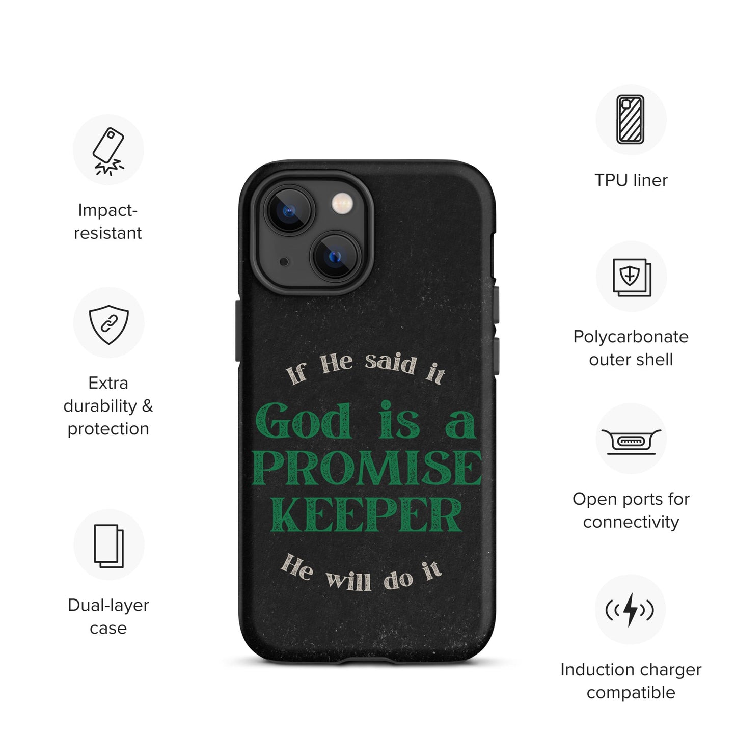 Promise Keeper Tough Case for iPhone®-Matte-iPhone 13 mini-Perfect Love Designs