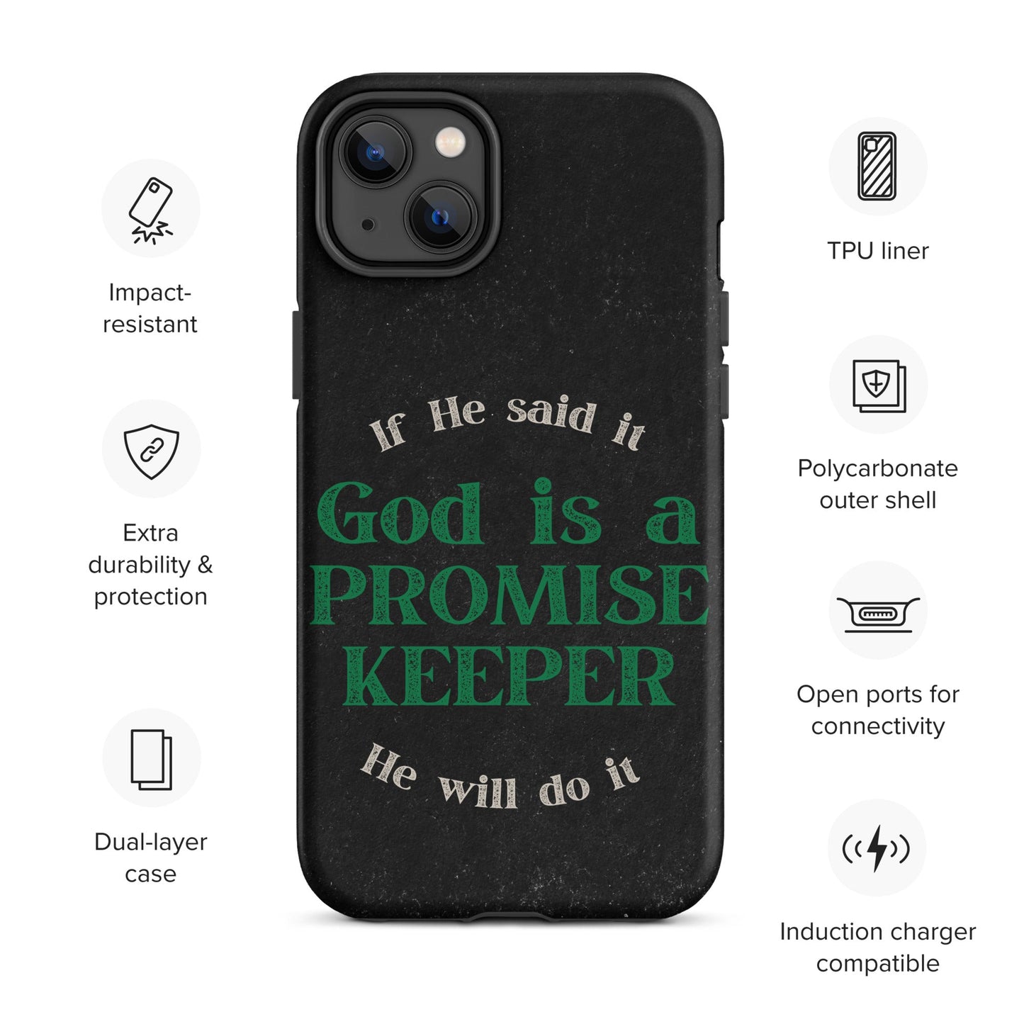 Promise Keeper Tough Case for iPhone®-Matte-iPhone 14 Plus-Perfect Love Designs