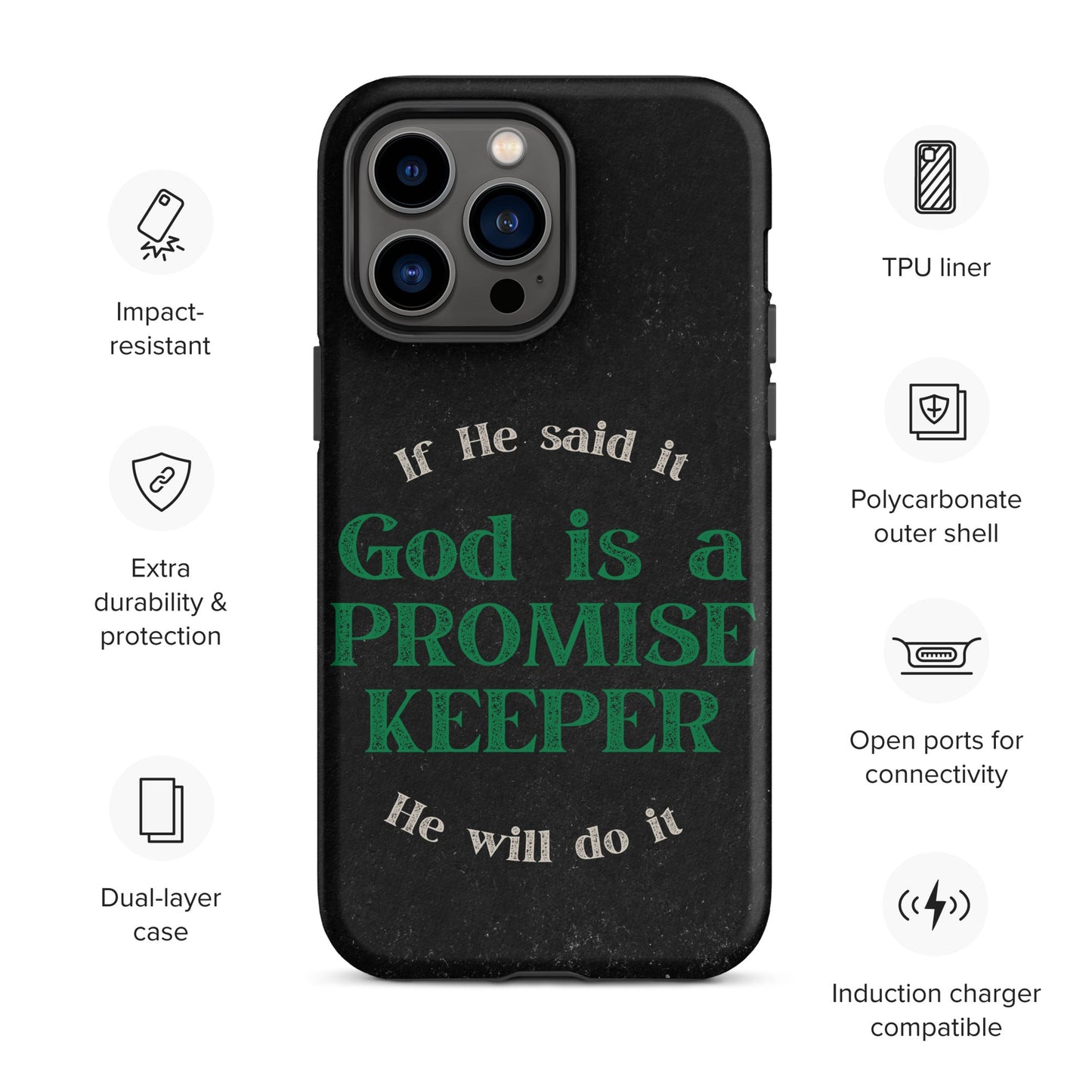 Promise Keeper Tough Case for iPhone®-Matte-iPhone 14 Pro Max-Perfect Love Designs