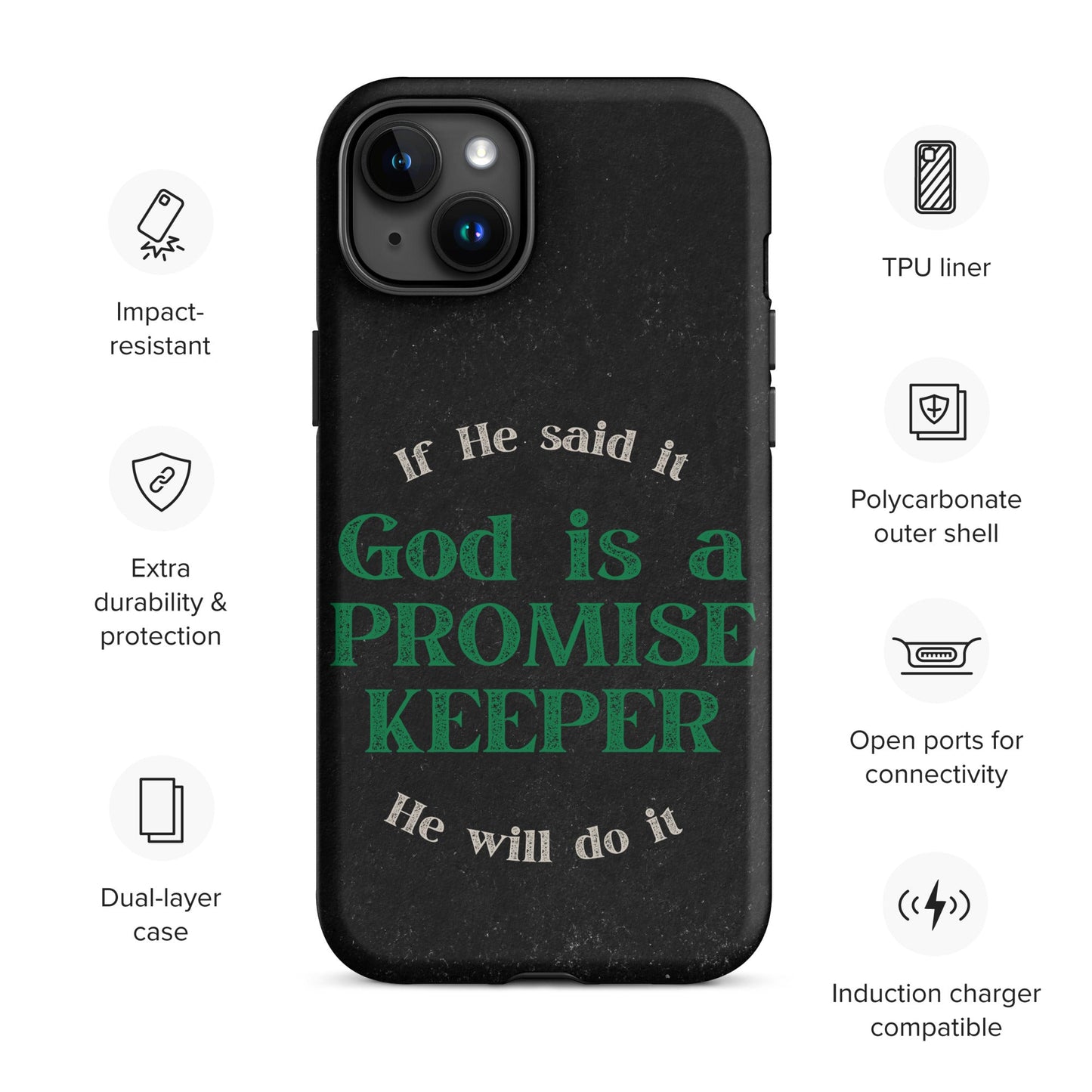 Promise Keeper Tough Case for iPhone®-Matte-iPhone 15 Plus-Perfect Love Designs