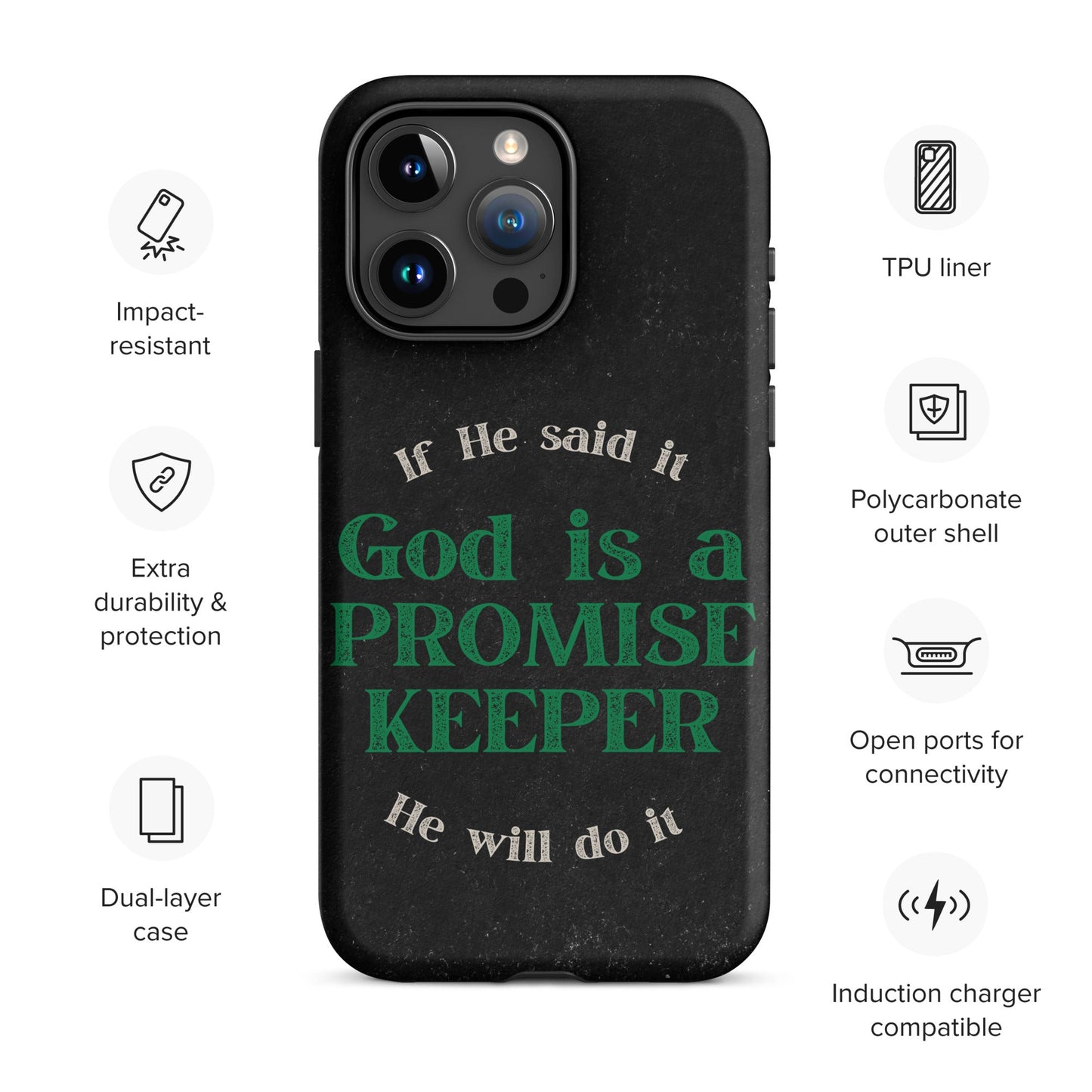 Promise Keeper Tough Case for iPhone®-Matte-iPhone 15 Pro Max-Perfect Love Designs