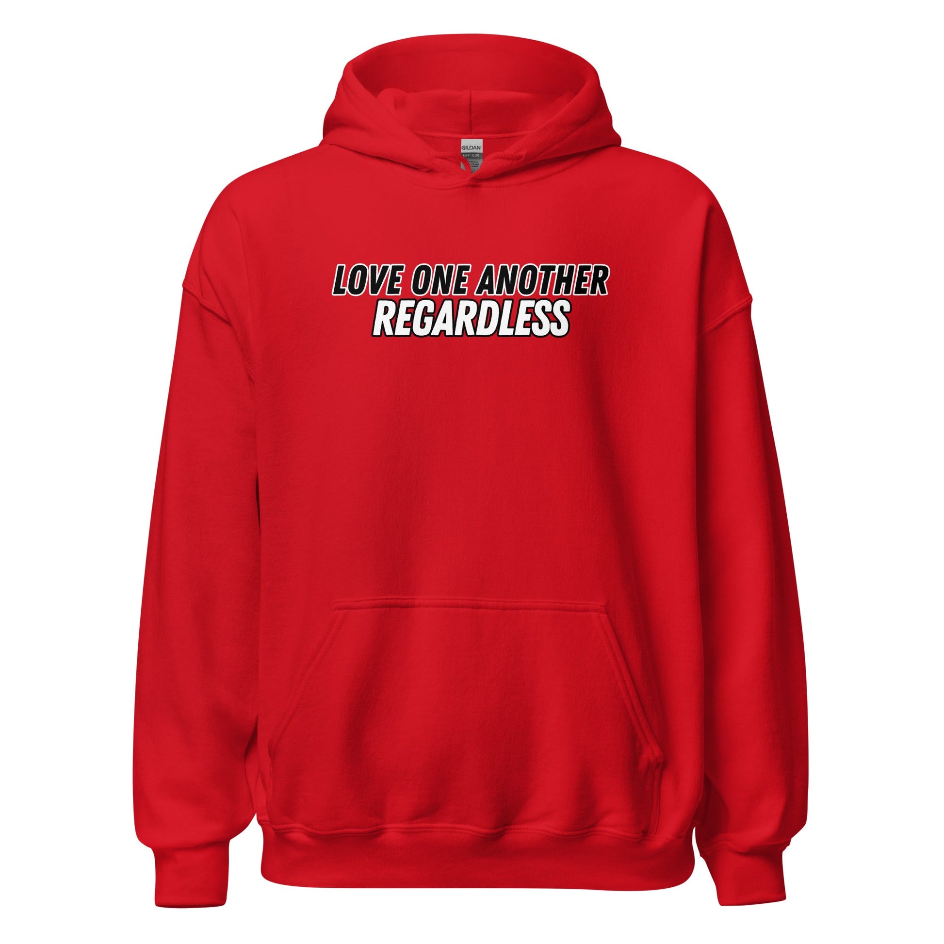 Regardless Hoodie-Red-S-Perfect Love Designs