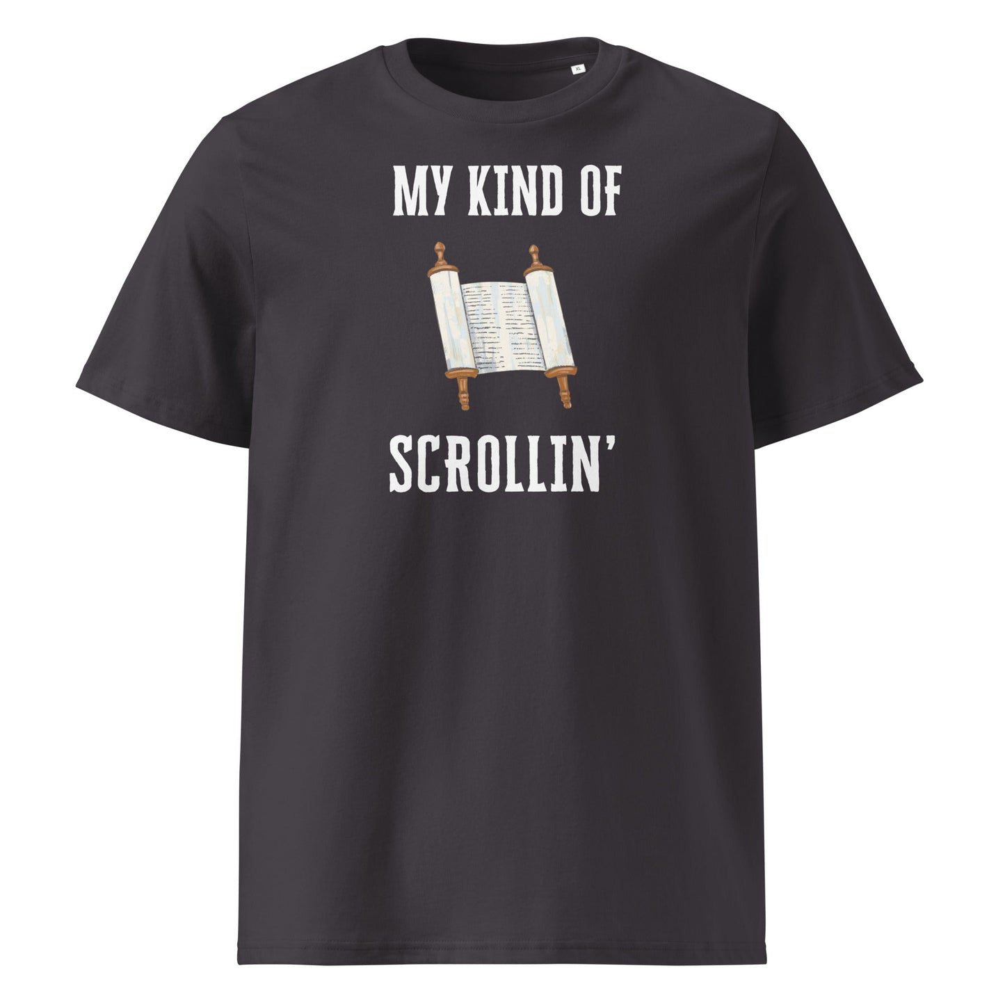 Scrollin' 100% Organic Cotton T-Shirt-Anthracite-S-Perfect Love Designs