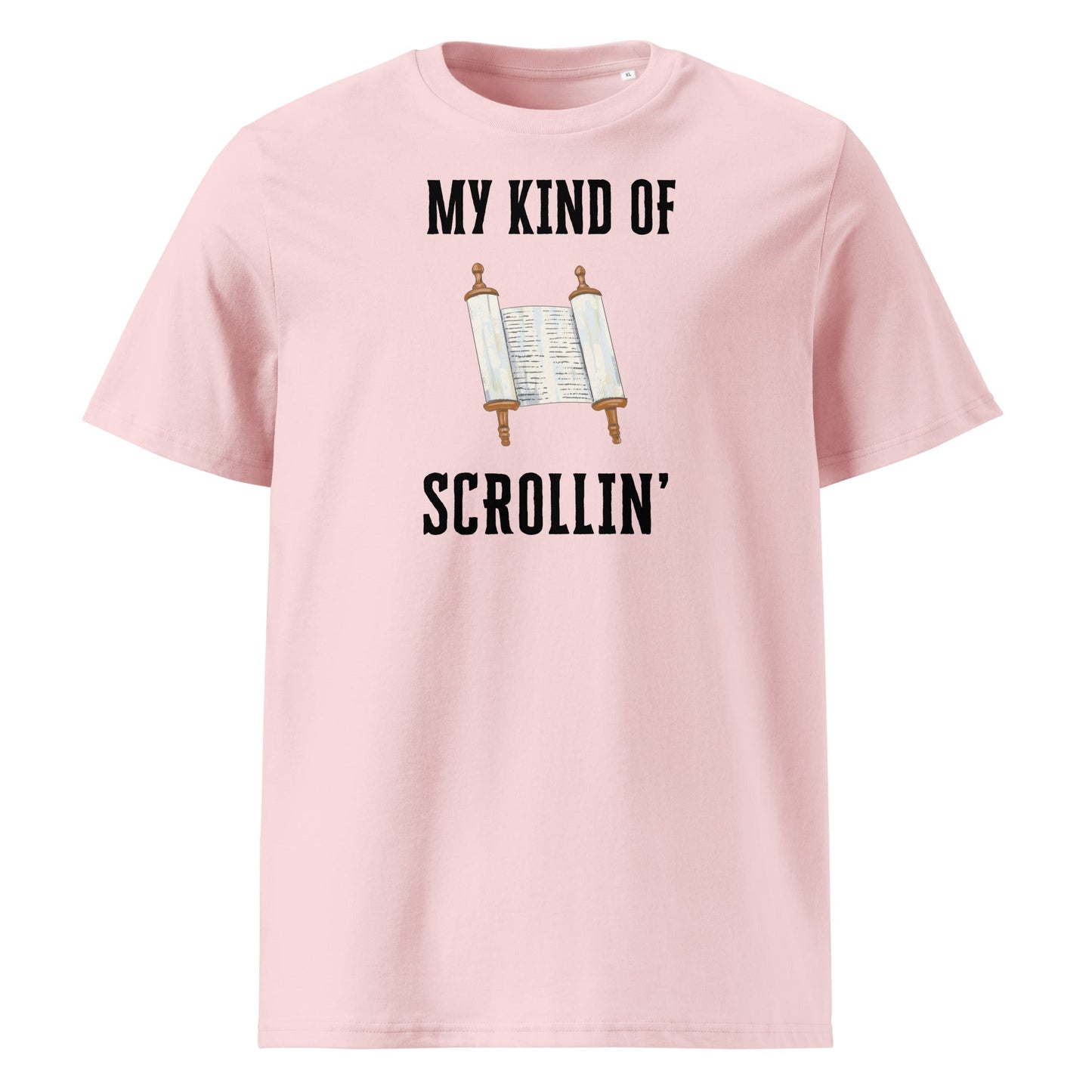 Scrollin' 100% Organic Cotton T-Shirt-Cotton Pink-S-Perfect Love Designs