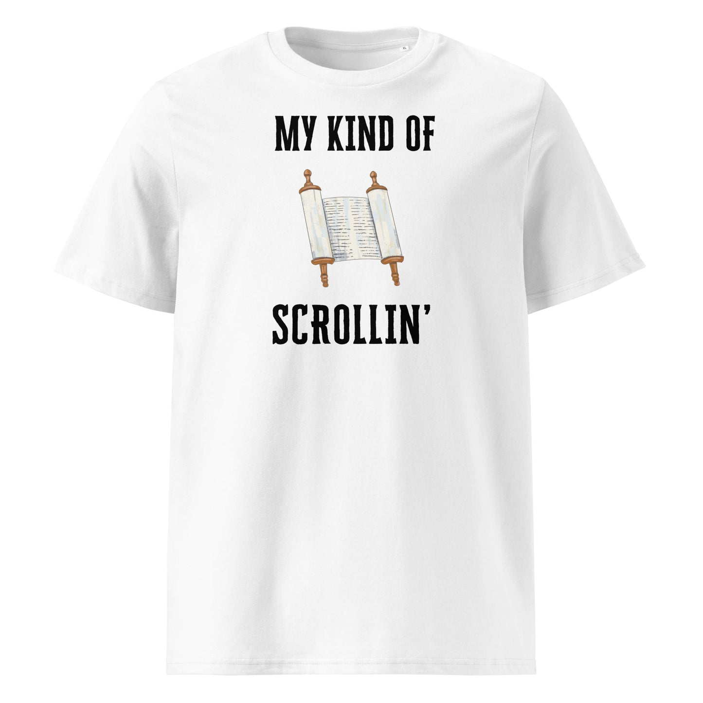 Scrollin' 100% Organic Cotton T-Shirt-White-S-Perfect Love Designs