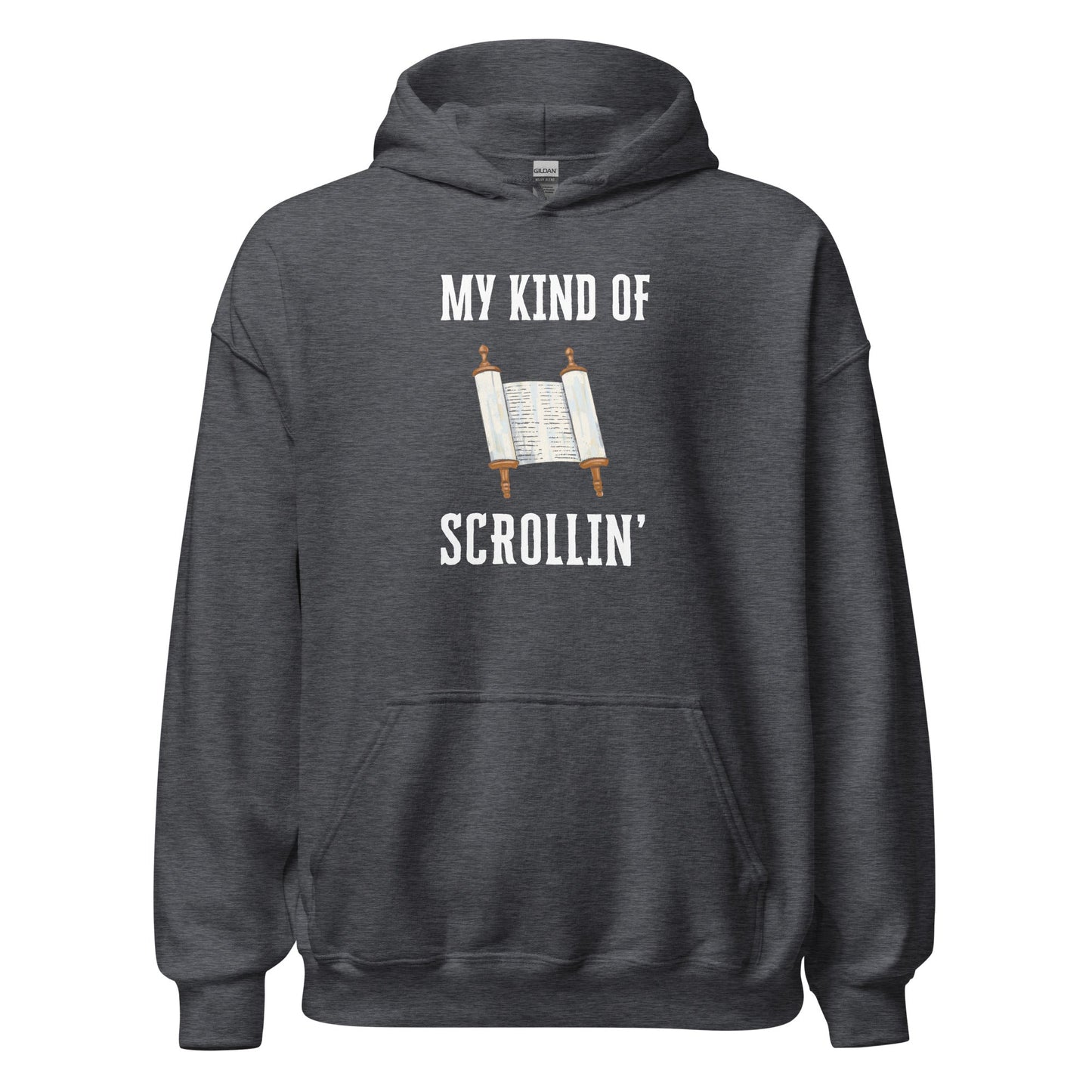 Scrollin' Hoodie-Dark Heather-S-Perfect Love Designs