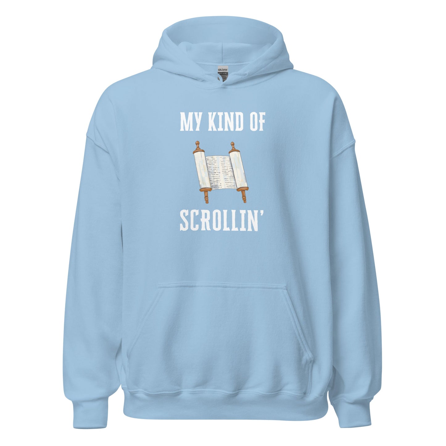 Scrollin' Hoodie-Light Blue-S-Perfect Love Designs