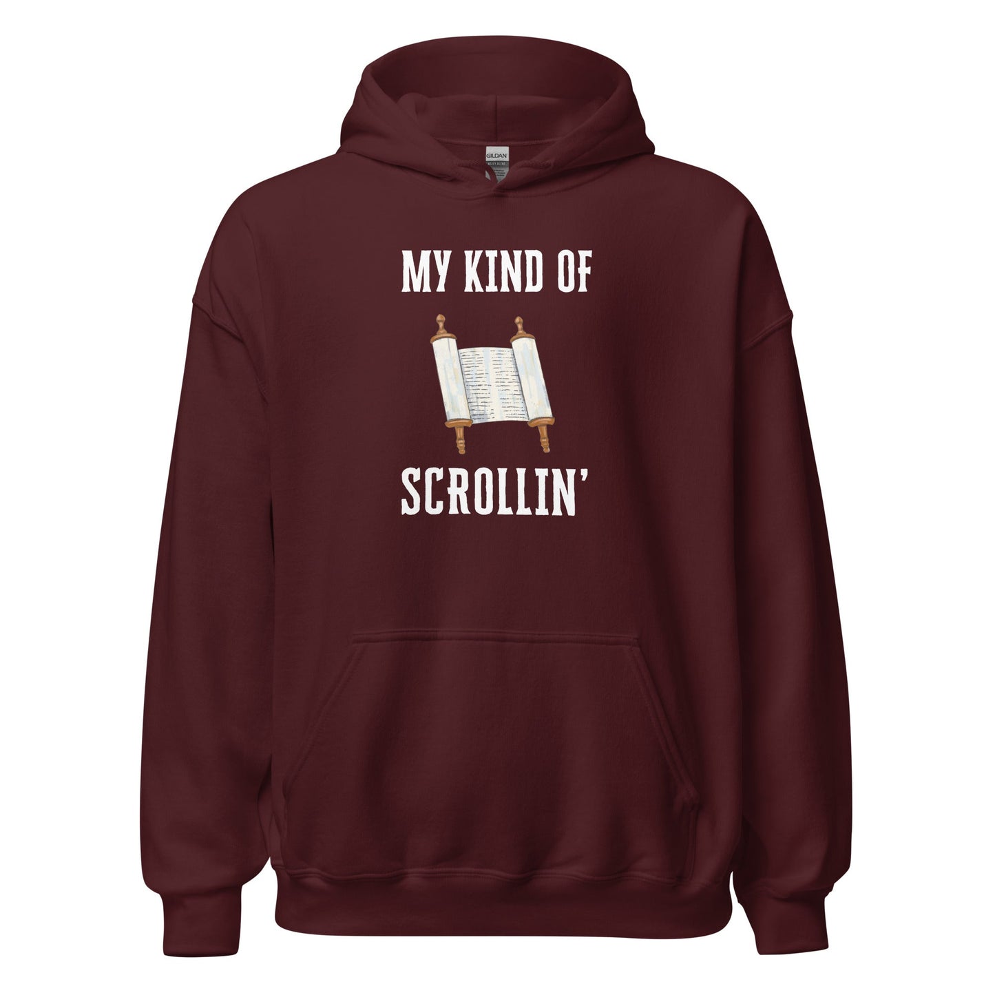 Scrollin' Hoodie-Maroon-S-Perfect Love Designs