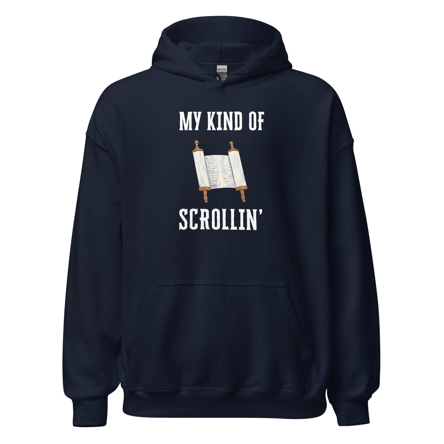 Scrollin' Hoodie-Navy-S-Perfect Love Designs