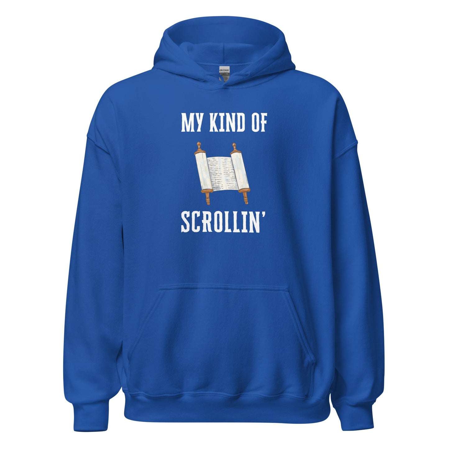 Scrollin' Hoodie-Royal-S-Perfect Love Designs