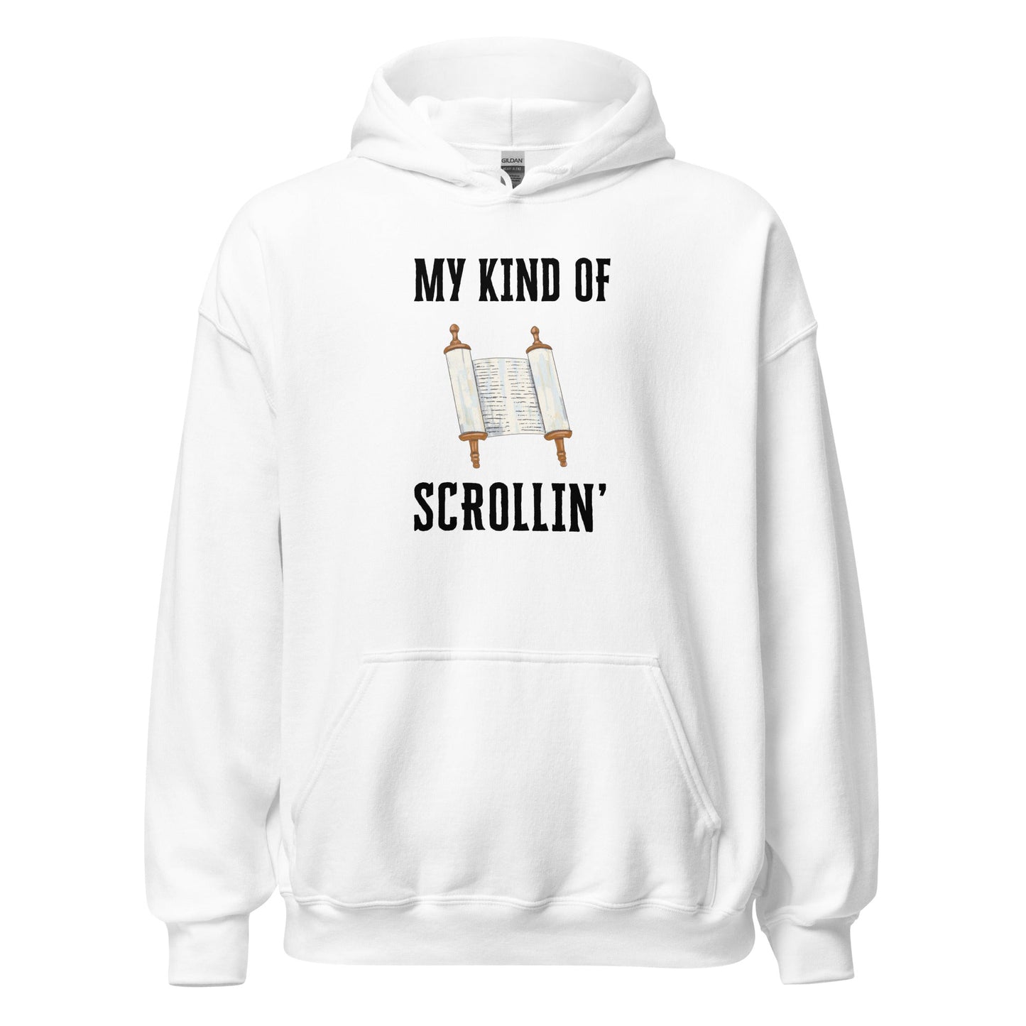 Scrollin' Hoodie-White-S-Perfect Love Designs