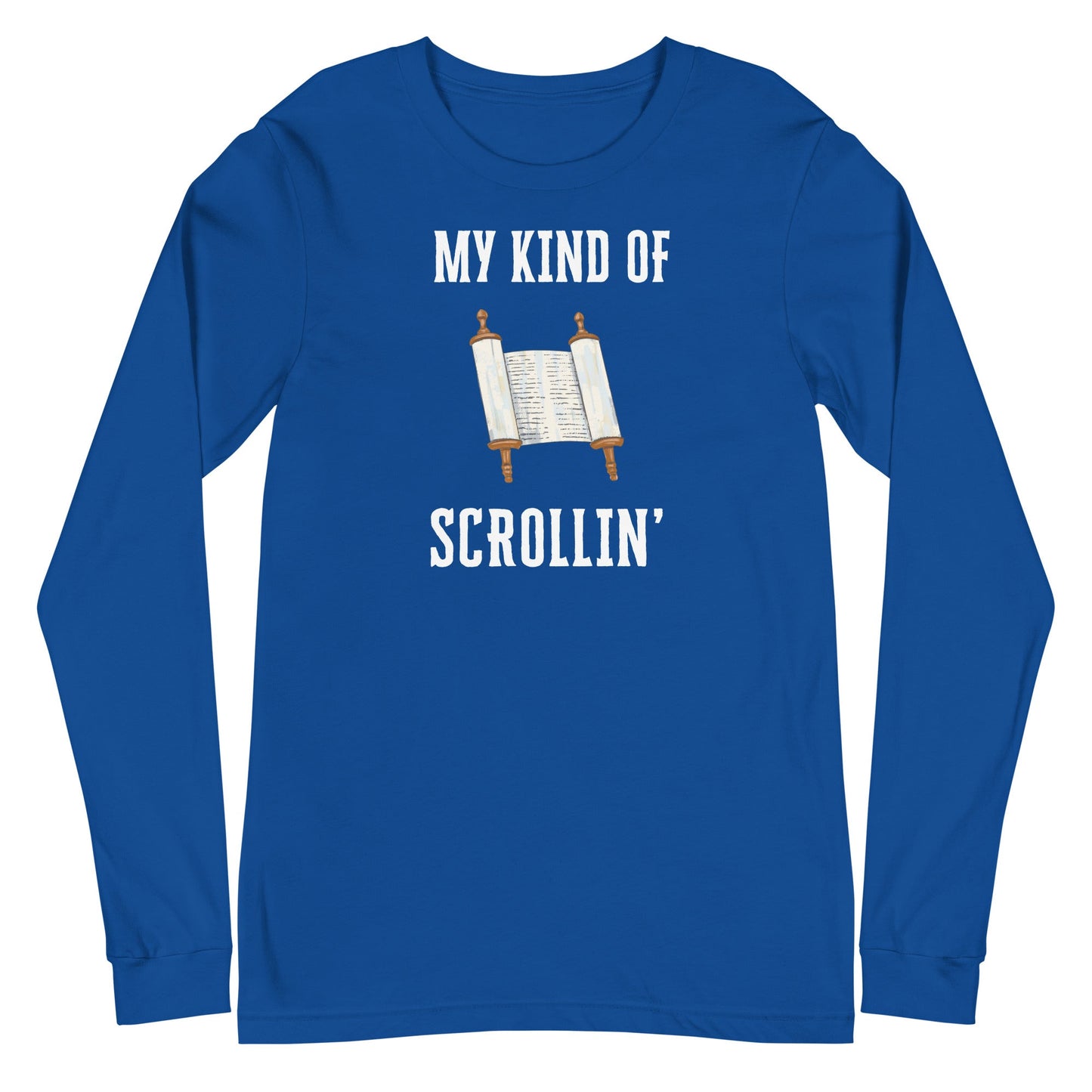 Scrollin' Long Sleeve-True Royal-XS-Perfect Love Designs