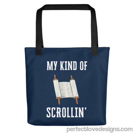 Scrollin' Tote Bag-Perfect Love Designs