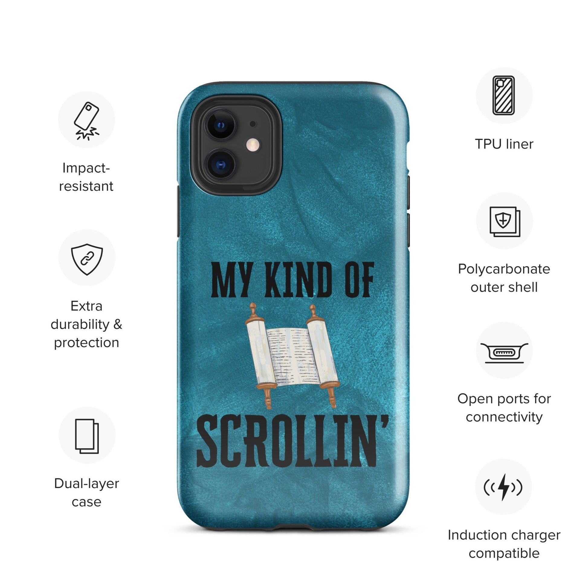 Scrollin' Tough Case for iPhone®-Glossy-iPhone 11-Perfect Love Designs