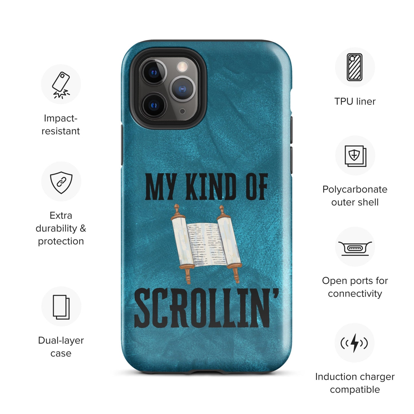 Scrollin' Tough Case for iPhone®-Glossy-iPhone 11 Pro-Perfect Love Designs